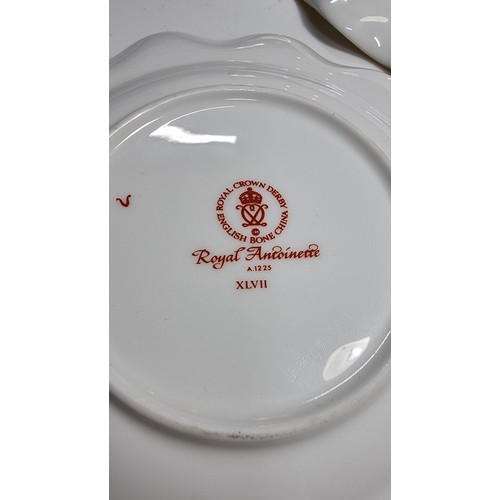 300A - Royal Crown derby Royal Antoinette fluted dinner plate diameter of 26cm along with Royal Crown Derby... 