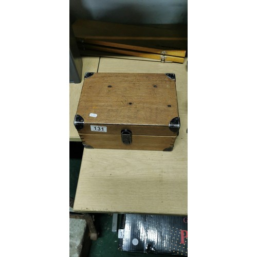 131 - Carl Zeiss Theodolite Ni 030 in a fitted wooden box, in good overall condition.