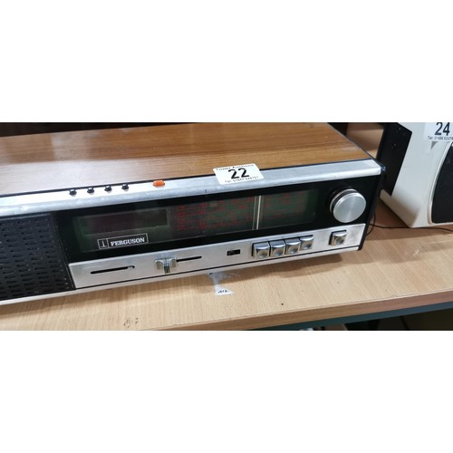 22 - Ferguson LED clock radio, Model 3196. Due to the vintage nature of these electrical items we cannot ... 