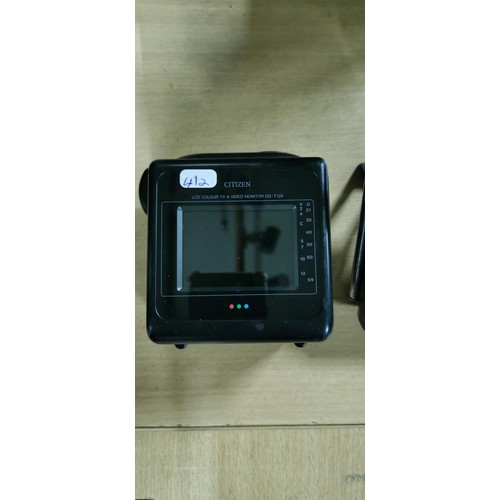 29 - 3x vintage pocket LCD Colour televisions inc Casio TV-400, Citizen TV and Video Monitor DD-T126, Cas... 