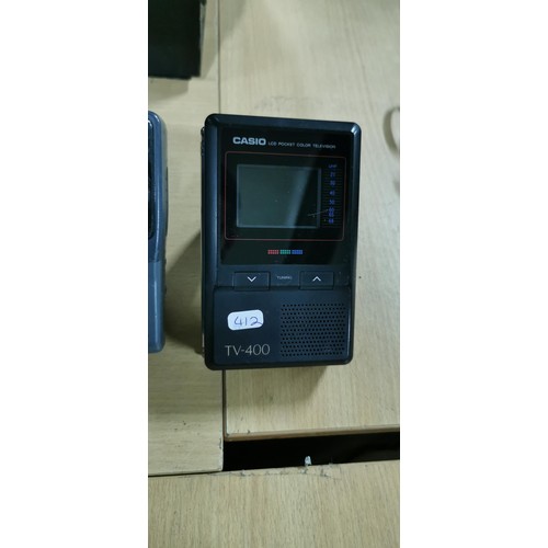 29 - 3x vintage pocket LCD Colour televisions inc Casio TV-400, Citizen TV and Video Monitor DD-T126, Cas... 