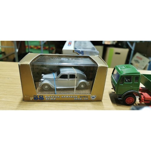 9 - Quantity of 3x Diecast vehicles inc 2x boxed - Dinky, Brumm and Piso Spedition artic lorry