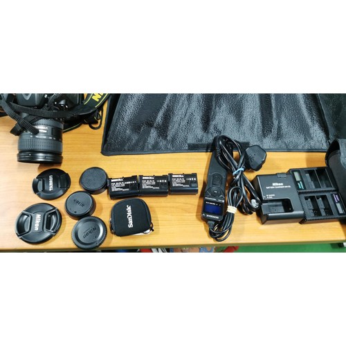 17 - Very comprehensive photography equipment inc Nikon D7100 camera complete with battery pack, Nikon AF... 