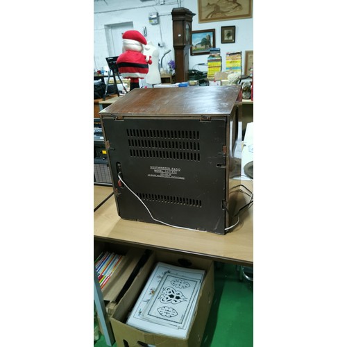 39 - Vintage Westminster valve radio record player model S.C.T. 252 Complete with pull out record player,... 