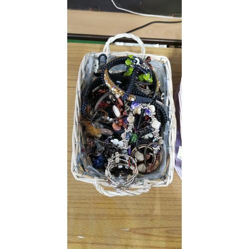 46 - 2x baskets full of costume jewellery