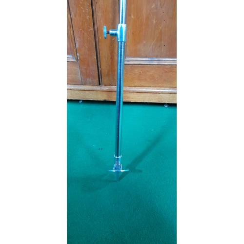 42 - Stainless steel adjustable shooting stick in very good condition