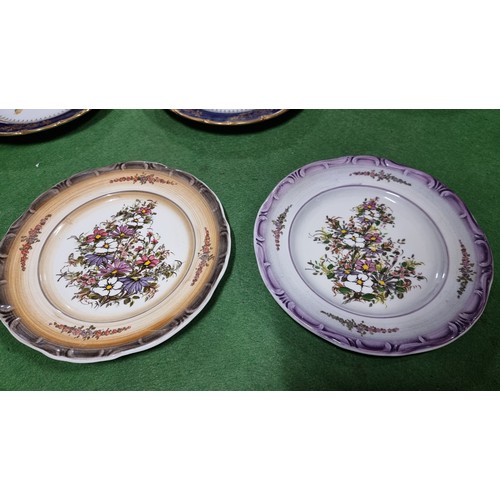 27 - Quantity of 17 good collectable plates to include a Williams Sonoma English Angler trout plate, a qu... 