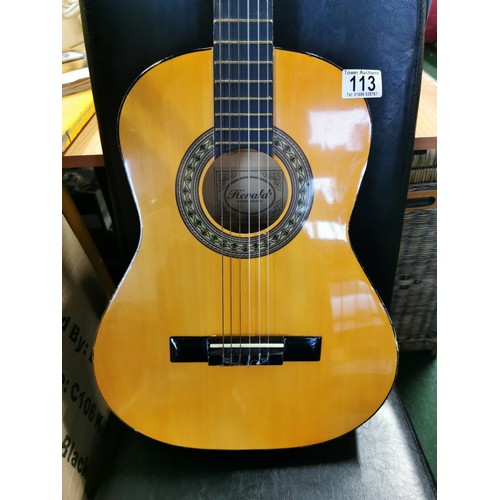 113 - Herald acoustic guitar in clean condition, with carry bag
90cm length