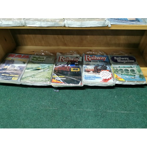 116 - Large quantity of railway magazines from 1980-90's organized into full year packs