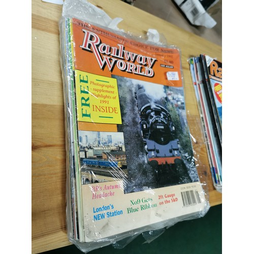 116 - Large quantity of railway magazines from 1980-90's organized into full year packs