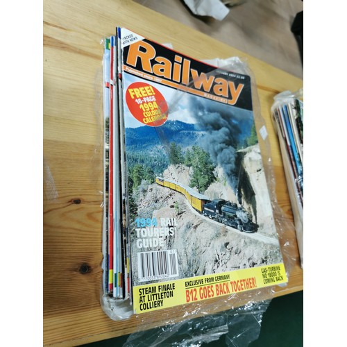 116 - Large quantity of railway magazines from 1980-90's organized into full year packs