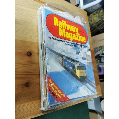 116 - Large quantity of railway magazines from 1980-90's organized into full year packs