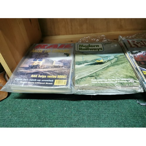 116 - Large quantity of railway magazines from 1980-90's organized into full year packs