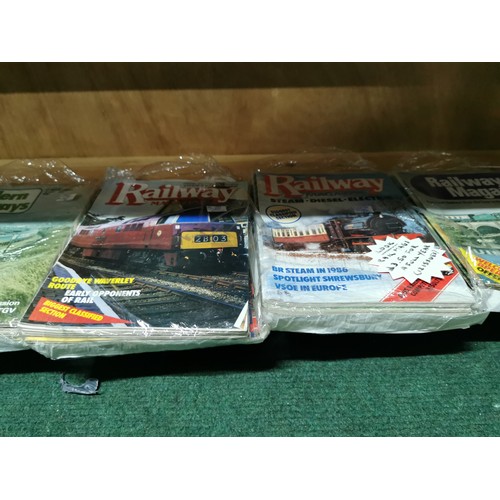 116 - Large quantity of railway magazines from 1980-90's organized into full year packs