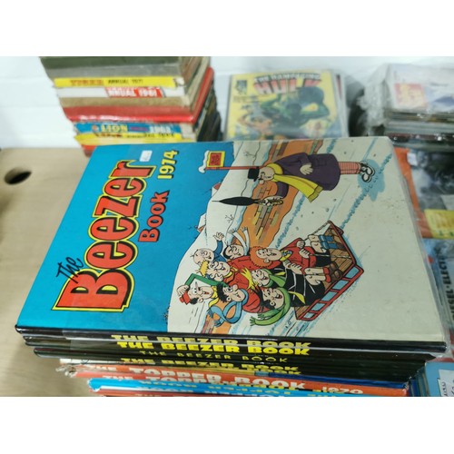 119 - 37 Comic annuals including 17 x Beezer (with scarce 1959 one). 20 x Topper both collections 1960's-7... 