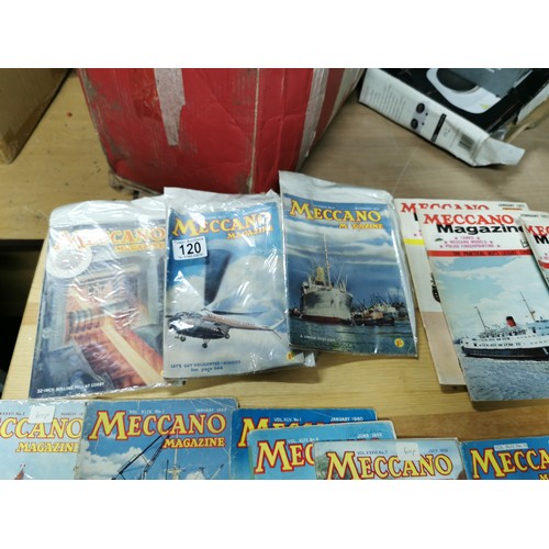 120 - 26 Vintage Meccano magazines, 1950's to 1970's