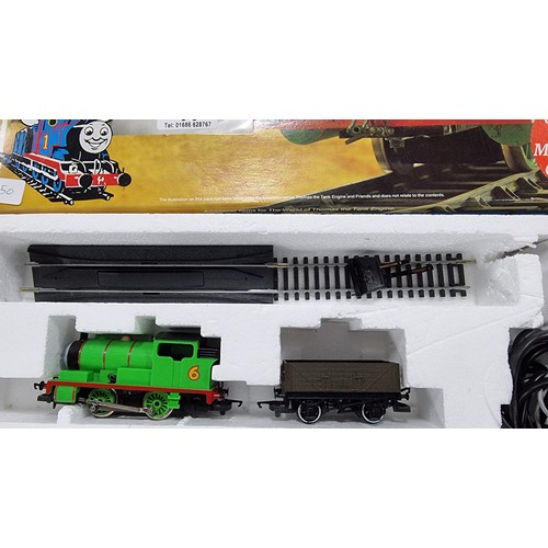 40 - Rare Hornby R182 world of Thomas The Tank Engine Percy electric train set mostly complete just missi... 