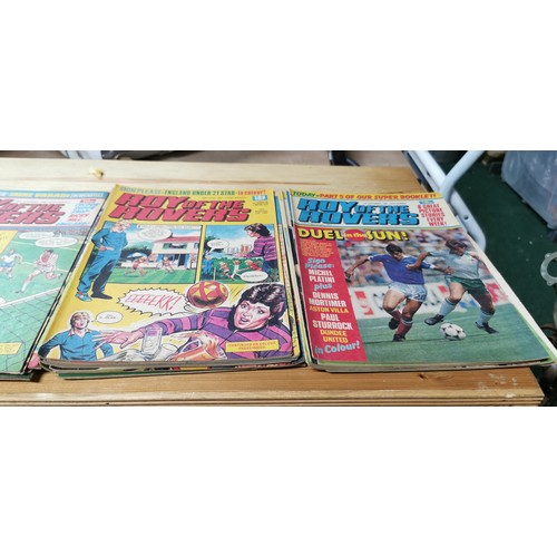 121 - Quantity vintage football magazines including Roy of the Rovers, Scorcher Score, along with a quanti... 