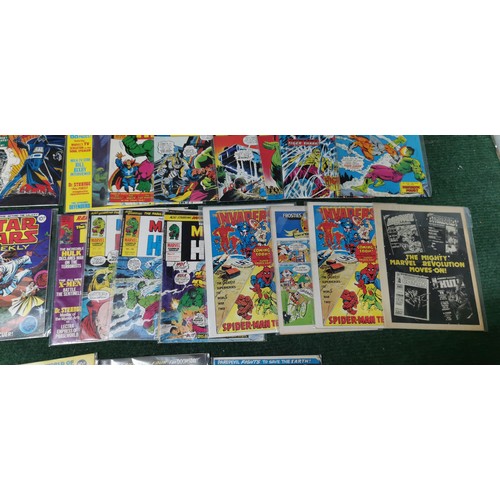 123 - large quantity of vintage comics including Marvel Hulk, Savage Sword Conan, Star Wars weekly, Variou... 