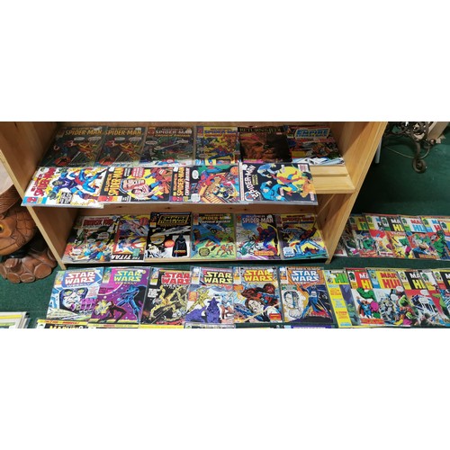 123 - large quantity of vintage comics including Marvel Hulk, Savage Sword Conan, Star Wars weekly, Variou... 