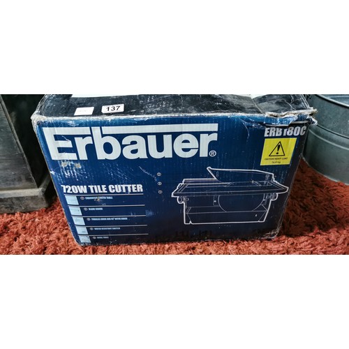 137 - Erbauer 720watt tile cutter boxed working order