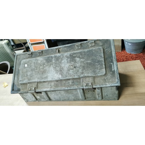 161 - Ammo box containg a large socket set sizes compatible with lorries and tractors, with a large bilsto... 