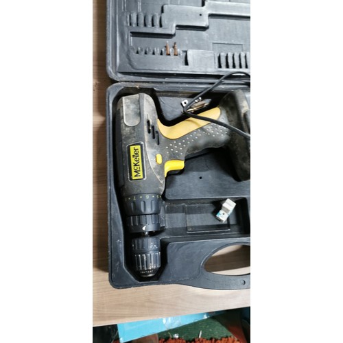 170 - Mckeller 18v battery drill with charger, P Pro 4.8v pistol driver with parts both in cases