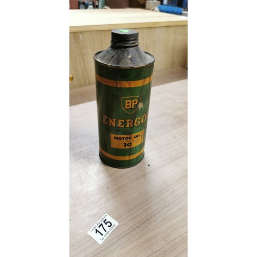 175 - Vintage Redex fuel additive dispenser can good condition and a can of BP Energo part full oil