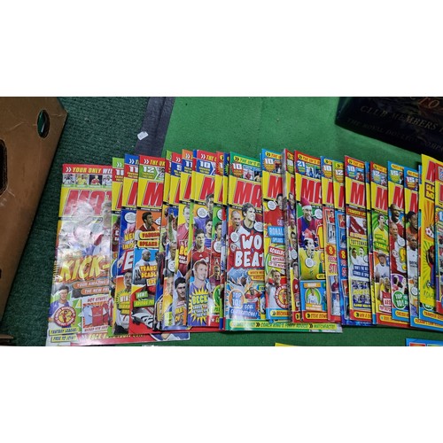 78 - Large quantity of match football magazines along with football stickers etc