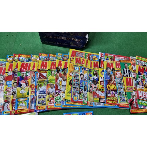 78 - Large quantity of match football magazines along with football stickers etc