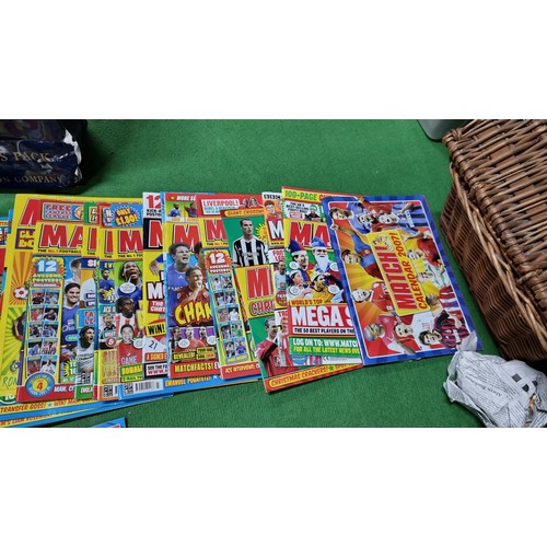 78 - Large quantity of match football magazines along with football stickers etc