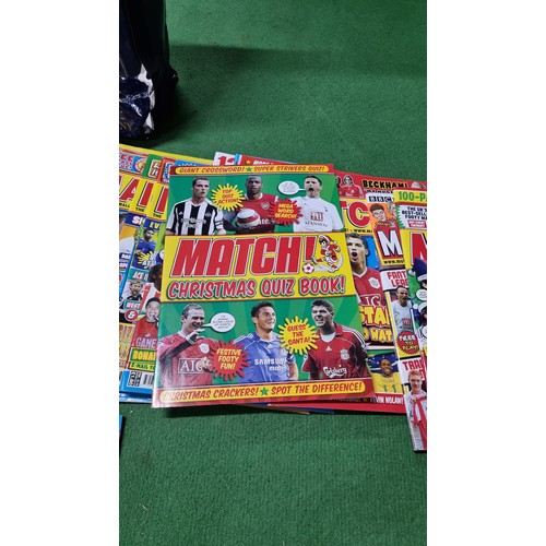 78 - Large quantity of match football magazines along with football stickers etc