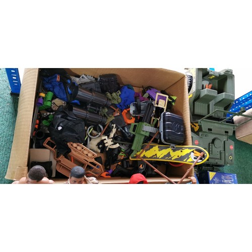 207 - Large quantity of vintage Action Man figures with clothes and accessories along with a large Action ... 