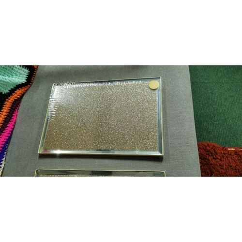 220 - 2x set of 2 Laura Ashley gold glitter mirrored placemats - brand new and sealed.