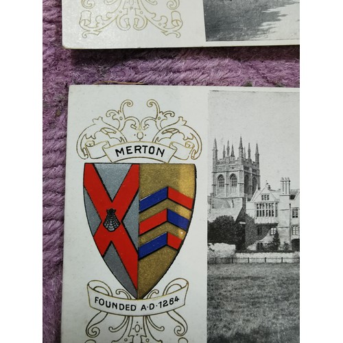 287 - A quantity of 25 university postcards each depicting a coat of arms inc Trinity college, Exeter univ... 