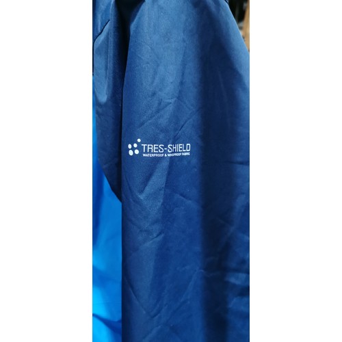 234 - Trespass two tone blue waterproof coat with fleece in the liner in excellent appears in unused condi... 