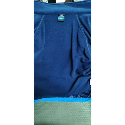 234 - Trespass two tone blue waterproof coat with fleece in the liner in excellent appears in unused condi... 