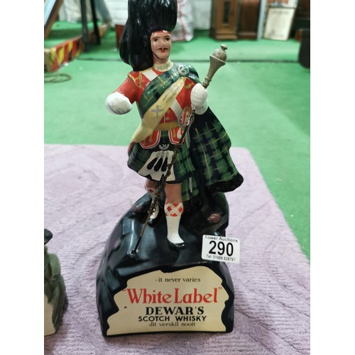 290 - A pair of vintage advertising figures for White Label Dewar's scotch whisky in excellent condition ,... 