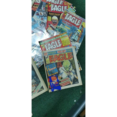 242 - Approx. 100 times vintage Eagle comic magazines inc First Issue (27/3/82), First Comic in new format... 