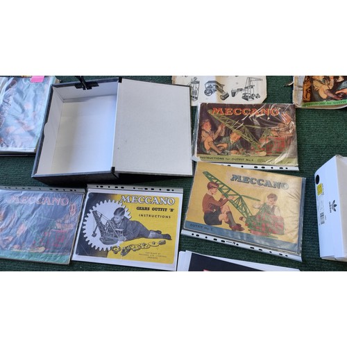 4 - Large job lot of Meccano ephemera to include 5x empty Meccano boxes and large quantity of various or... 