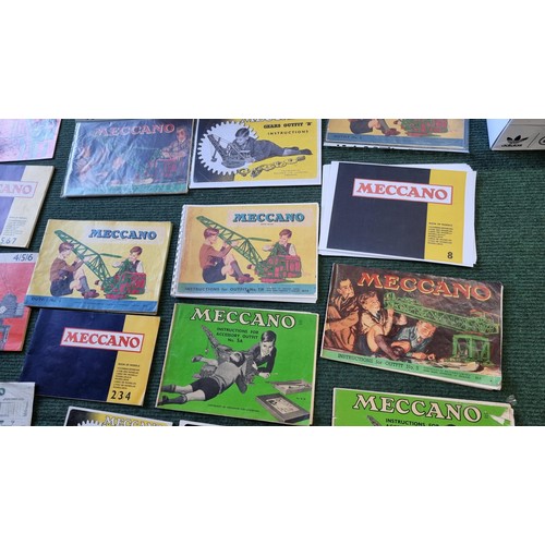 4 - Large job lot of Meccano ephemera to include 5x empty Meccano boxes and large quantity of various or... 
