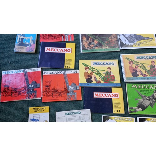 4 - Large job lot of Meccano ephemera to include 5x empty Meccano boxes and large quantity of various or... 