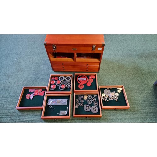 6 - Comprehensive Meccano lot fitted in a good large Clarke organising chest with a lift up lid, 6x shor... 