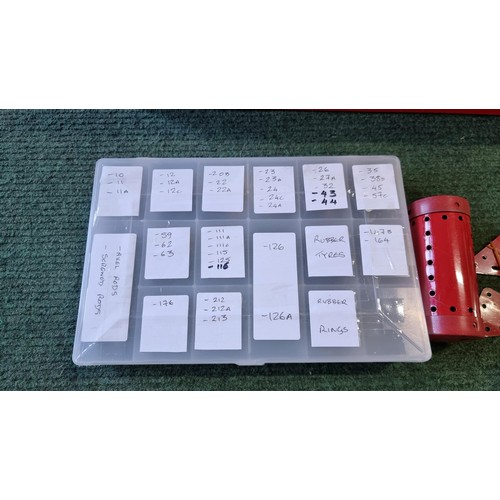 7 - Comprehensive Meccano lot fitted in a large Clarke organising tool box with a lift up lid, the box i... 