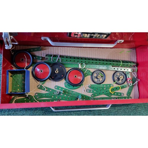 7 - Comprehensive Meccano lot fitted in a large Clarke organising tool box with a lift up lid, the box i... 