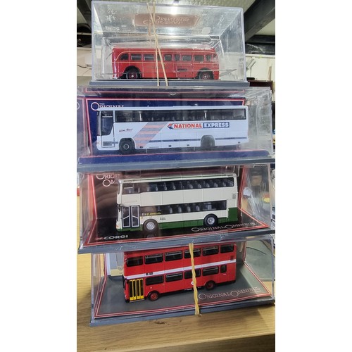 14 - Collection of 7x boxed Diecast model buses inc 4x Corgi Limited Edition Omnibuses and 3x EFE Busses