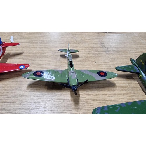 26 - 6x Diecast model airplanes inc Red Arrows hawk, B17, Spitfire etc all paintwork is in good condition... 
