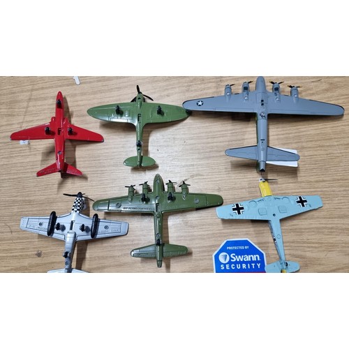 26 - 6x Diecast model airplanes inc Red Arrows hawk, B17, Spitfire etc all paintwork is in good condition... 