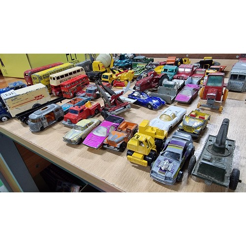 35 - Large job of approx. 65x vintage Diecast model vehicles most are by Dinky Supertoys and Corgi Toys i... 
