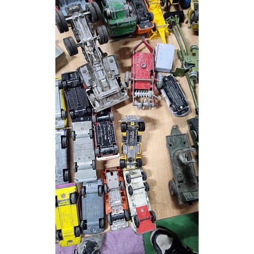 35 - Large job of approx. 65x vintage Diecast model vehicles most are by Dinky Supertoys and Corgi Toys i... 